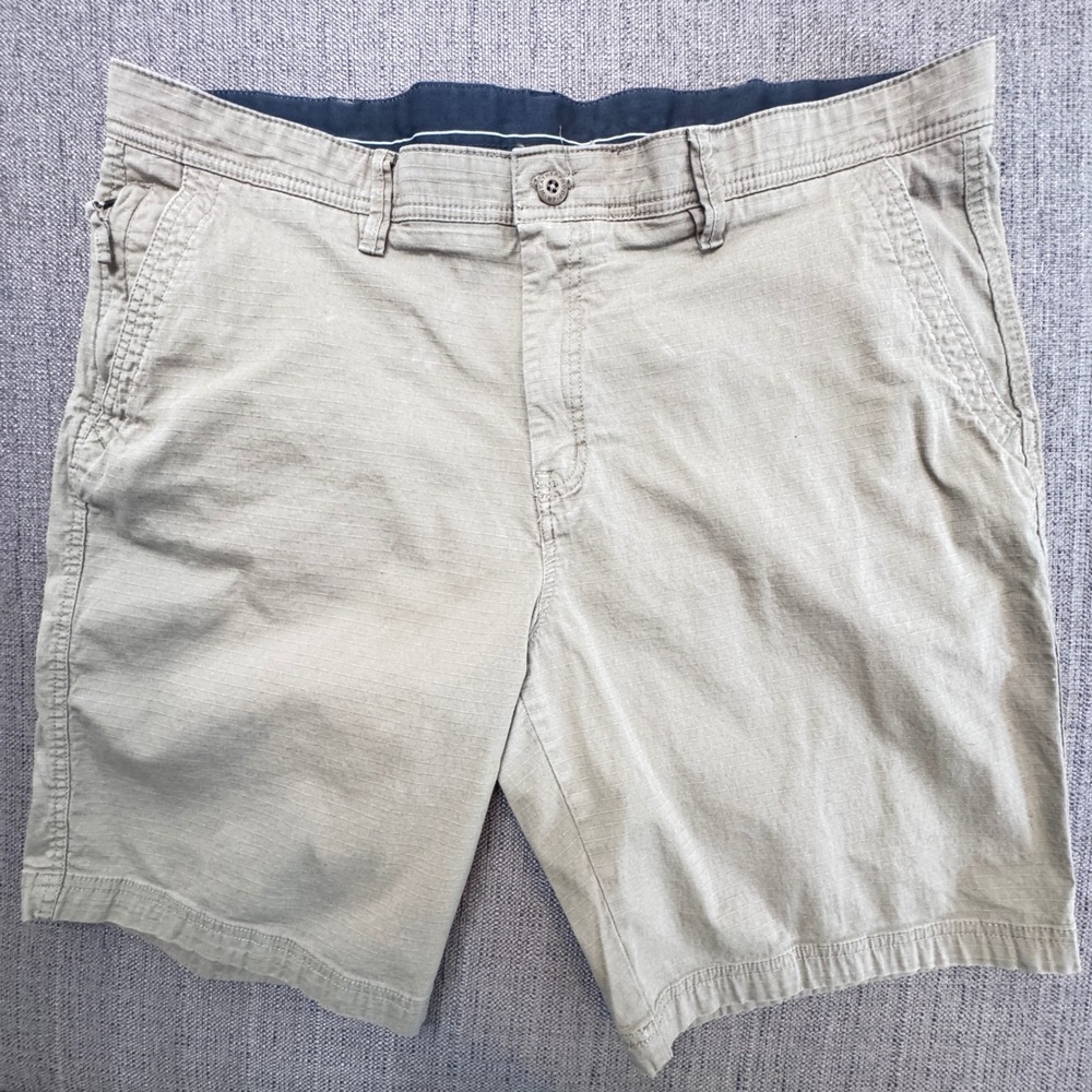 Weatherproof Vintage Mens Tan Ripstop Stretch Shorts Size 40 W68005SC